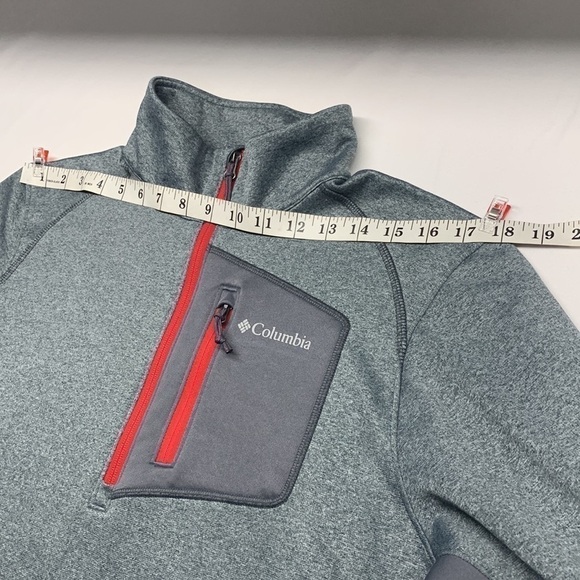 Columbia LS 1/4 Zip Pullover Top M Grey - Picture 6 of 9